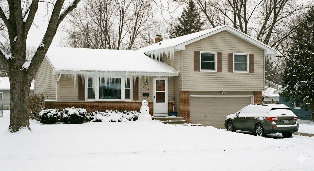 indiana home covered in icicles
